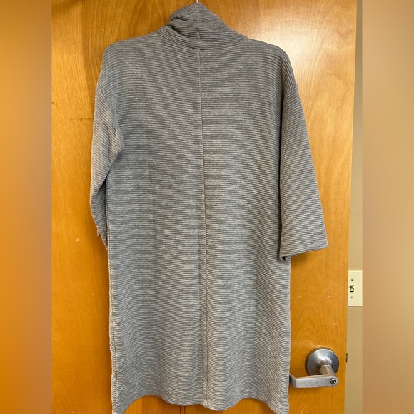 Loft Gray Striped Turtleneck Dress - Size Small - Picture 3 of 3